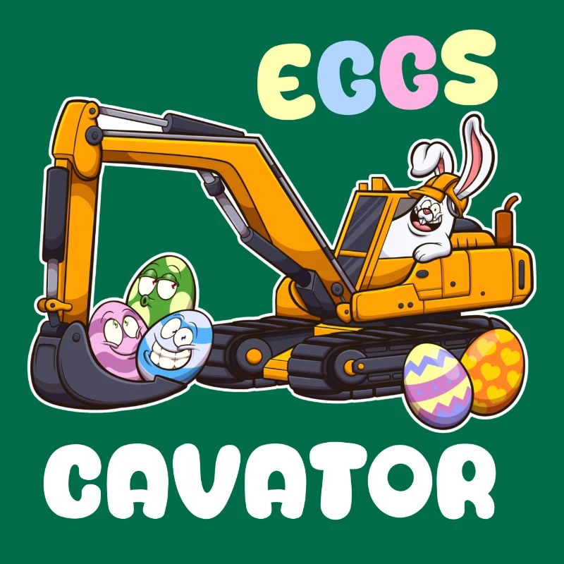 Eggscavator Easter Pun