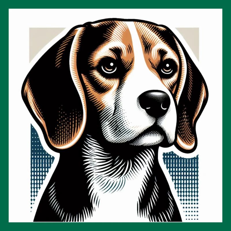 Beagle Risography Vector Style