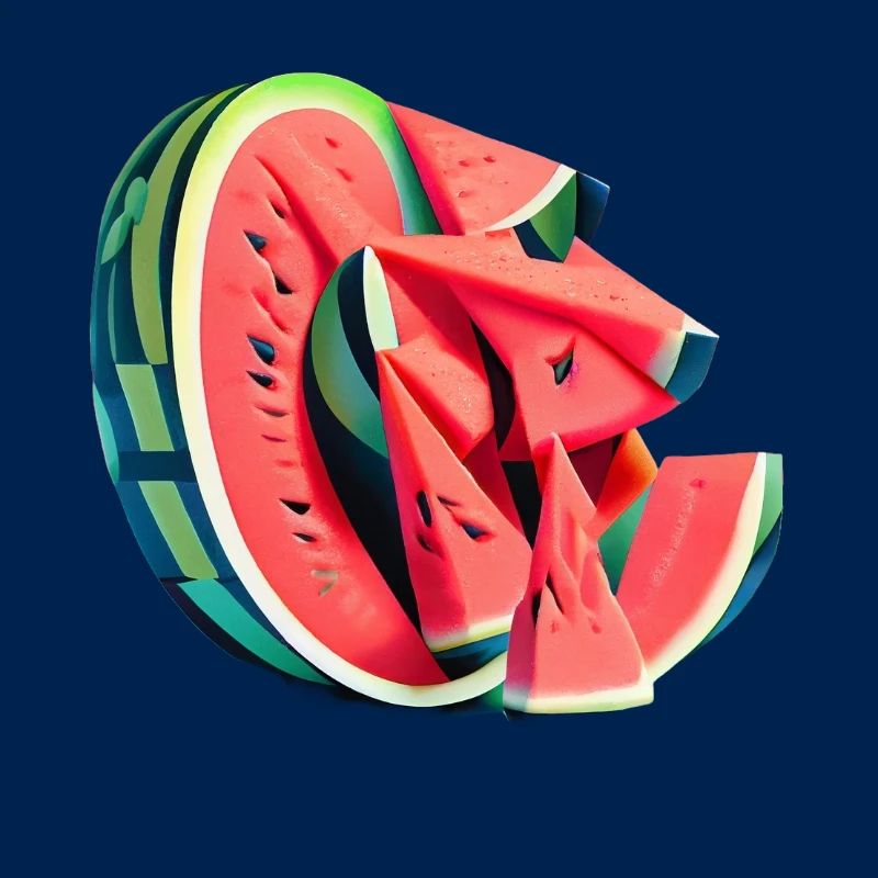 Pastèque en morceaux
