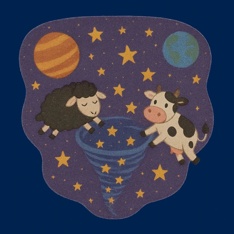 Vache et mouton de l’espace