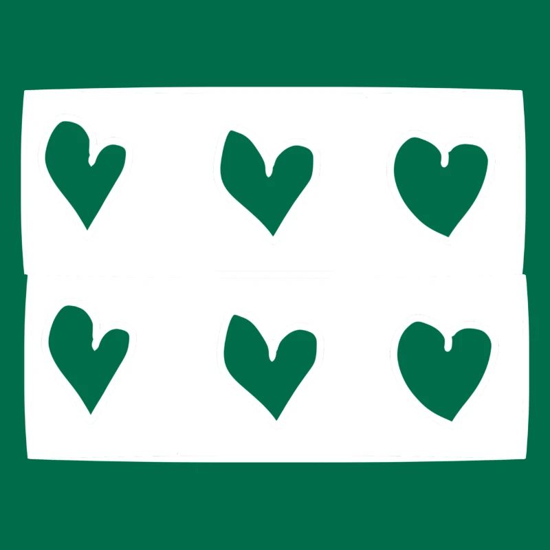 Six Hearts Heart Rectangle Pattern Shape