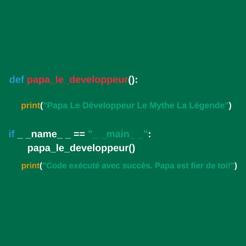 Code du programme Papa développeur