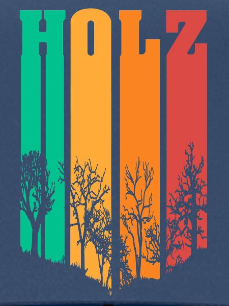Holzwald Silhouette Farbverlauf