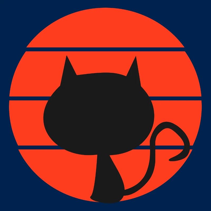 Style rétro Devil Cat