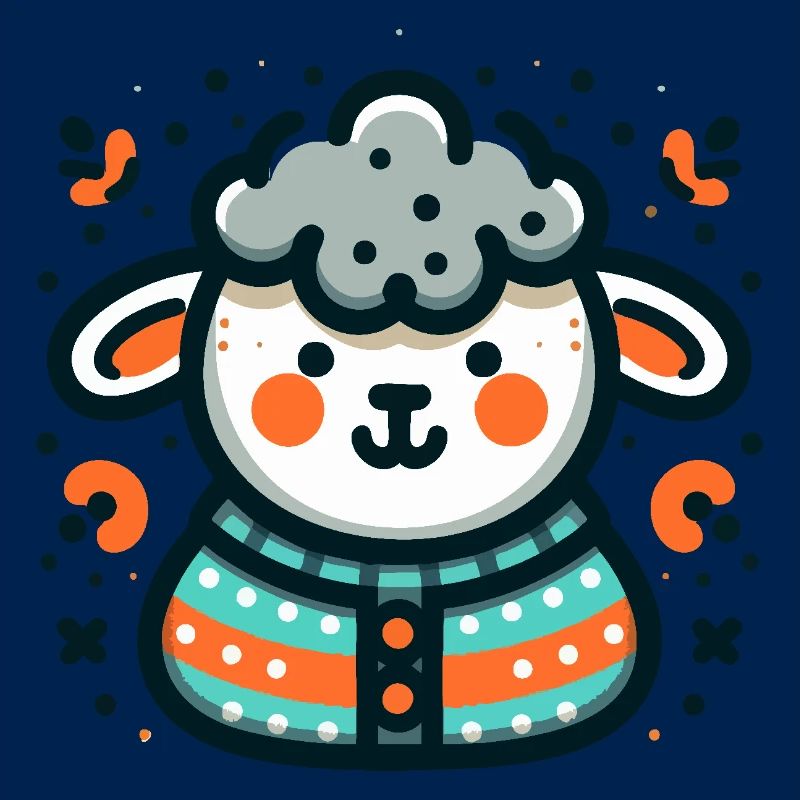 Süßes Schaf im Pullover