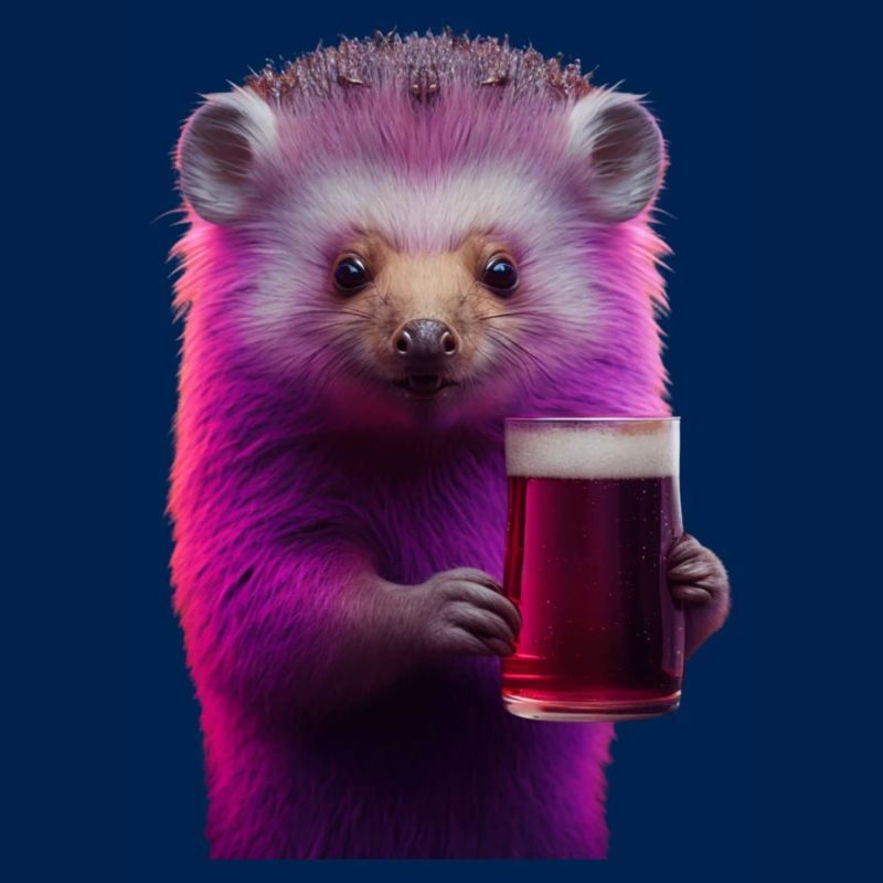 Fretchen, bière effrontée, de couleur rose