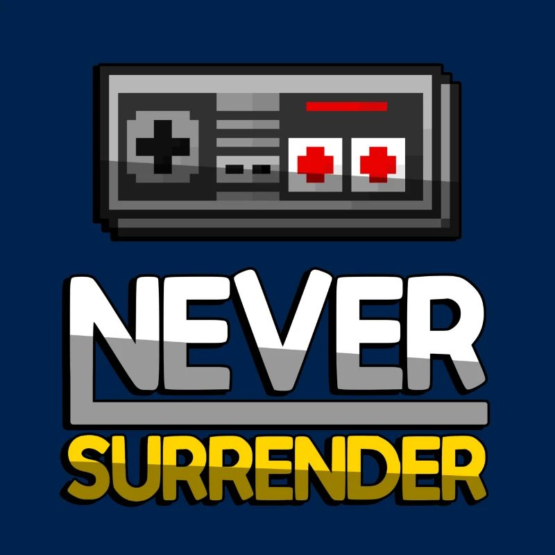 NEVER SURRENDER (Yellow) + NES Controller - Gaming