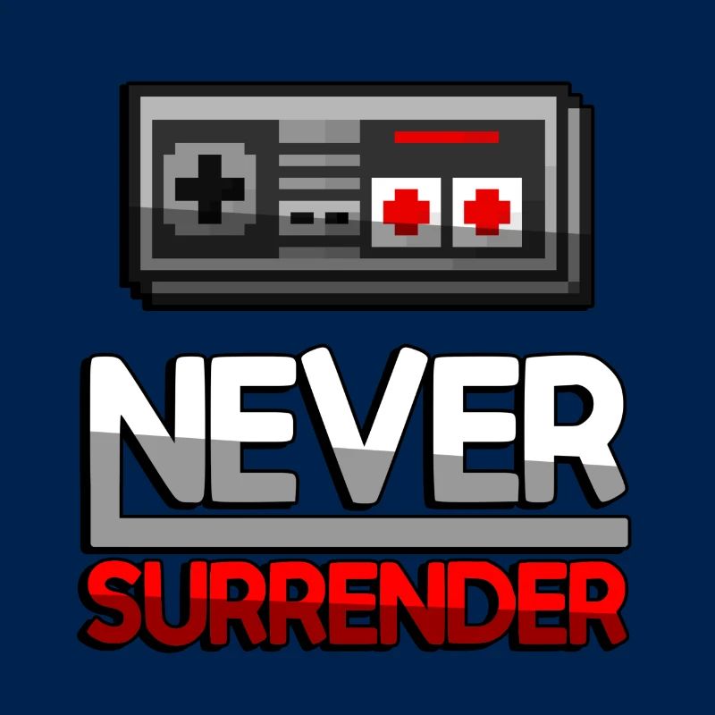 NEVER SURRENDER (Red) + NES Controller - Gaming