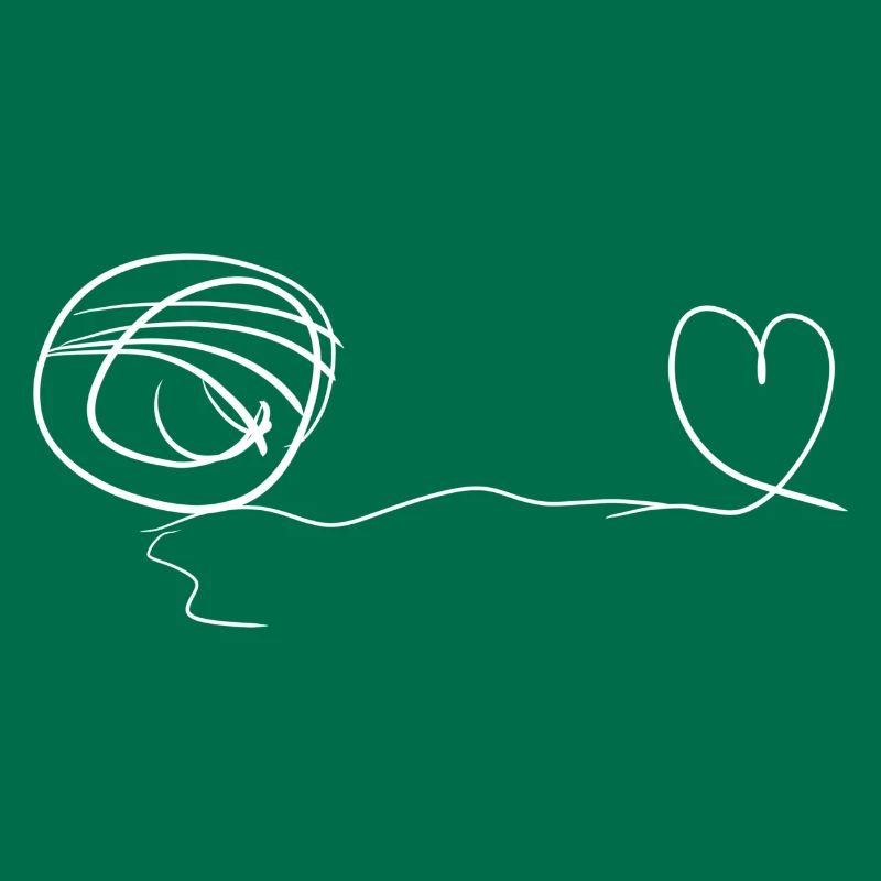 line thread heart love loop