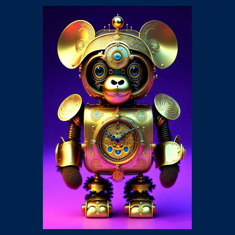 Cute Clockwork Baby Monkey Android