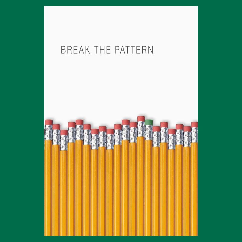 Break the Pattern Minimalist Statement Design