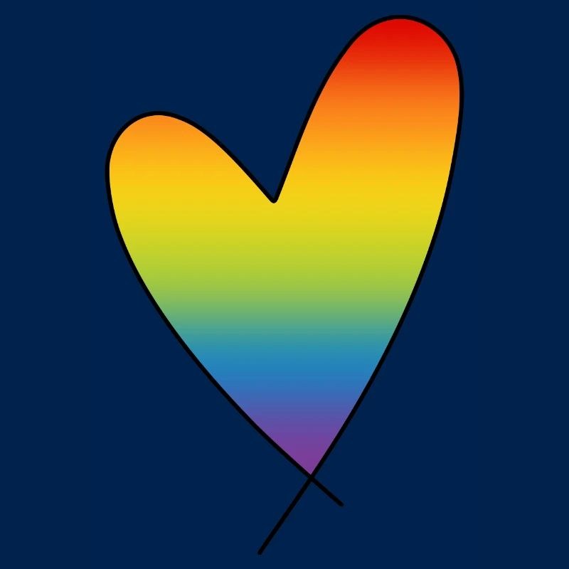 Regenbogen Herz Regenbogenfarben CSD Pride Month