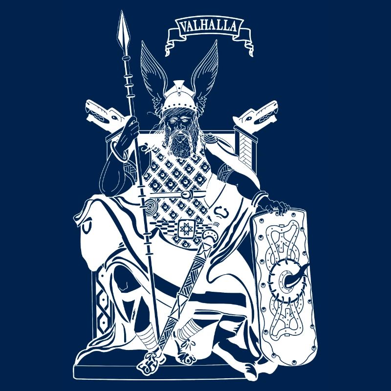 Odin on throne white