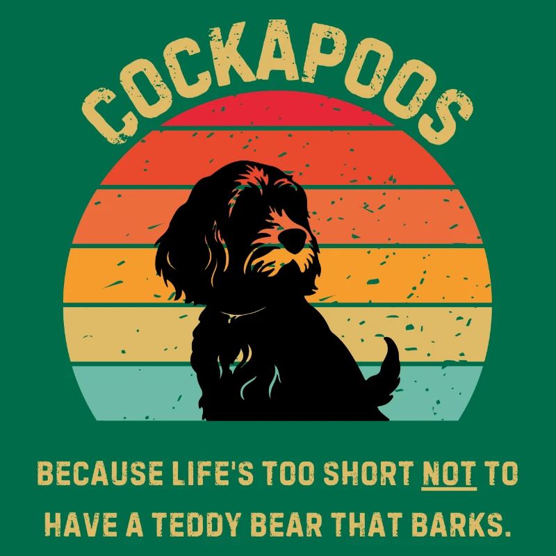 Cockapoo Retro Sunset