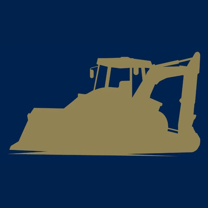Excavator operator and construction equipment operator Silhouette –