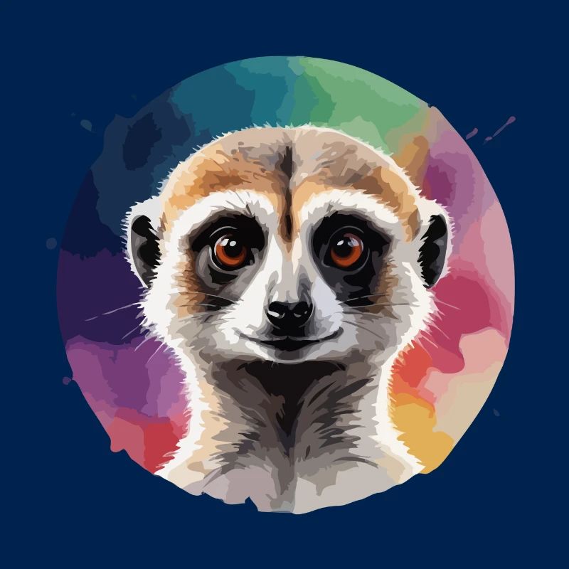 suricate coloré cool conception vectorielle