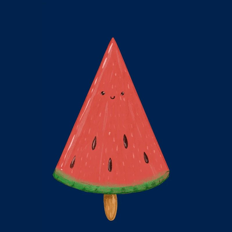 Pastèque douce sur un bâton