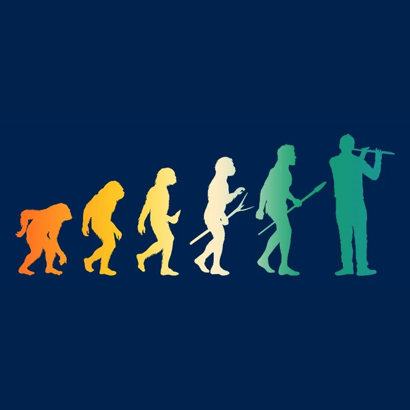 Flötist Evolution Querflöte