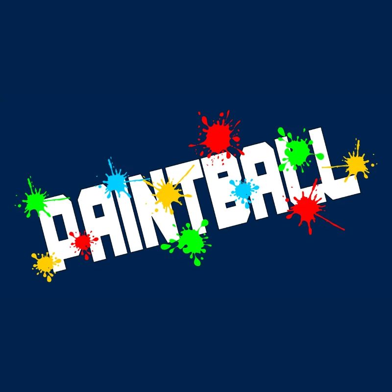 Paintball mit Farbspritzern