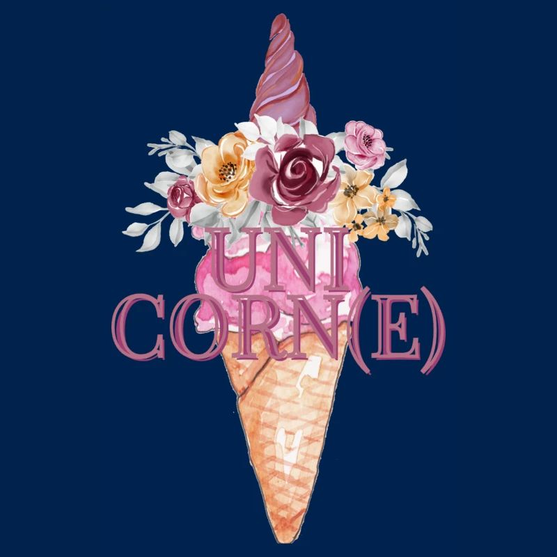 Cornet de crème glacée licorne unique