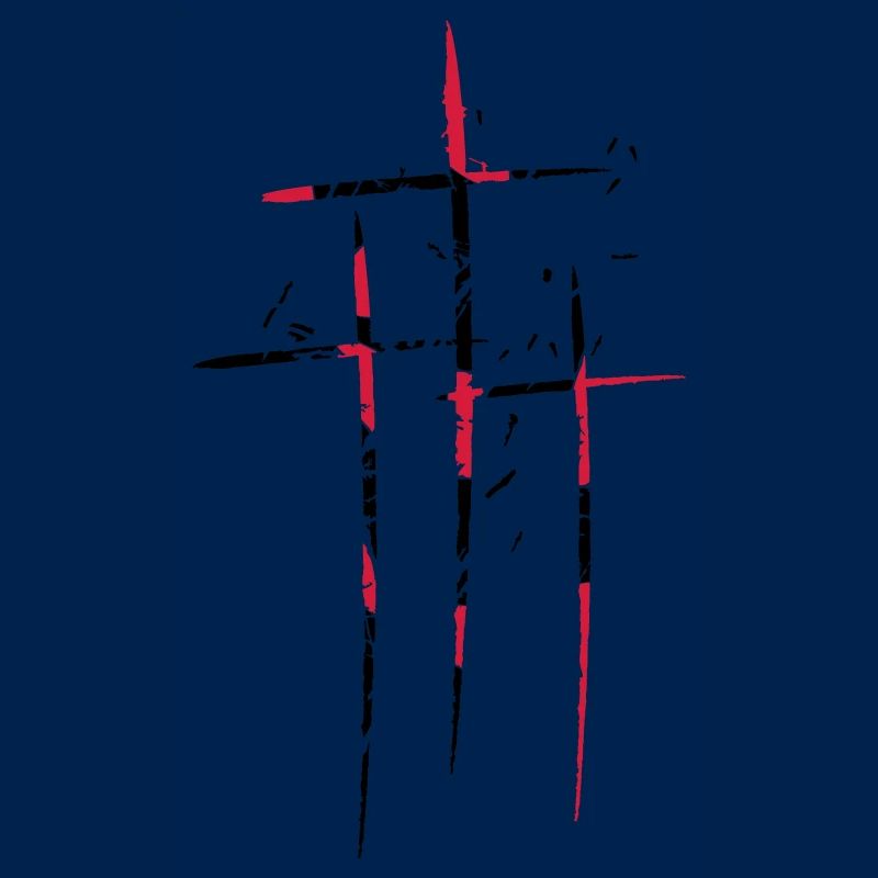 3 crosses design pattern scratch cool old tears br