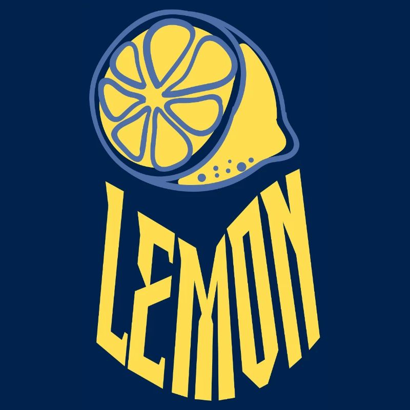 Cool retro-style lemon design for summer vibes