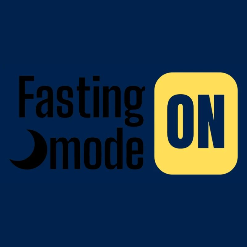 Fasting mode ON text design