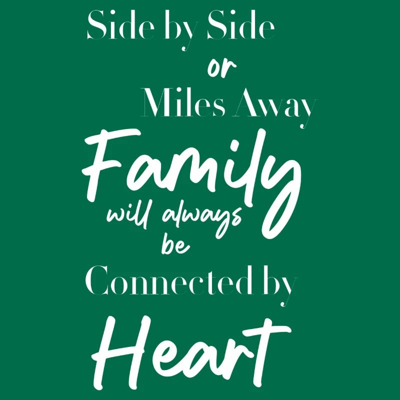 Seite an Seite oder kilometerweit entfernt, die Familie wird es immer lieben