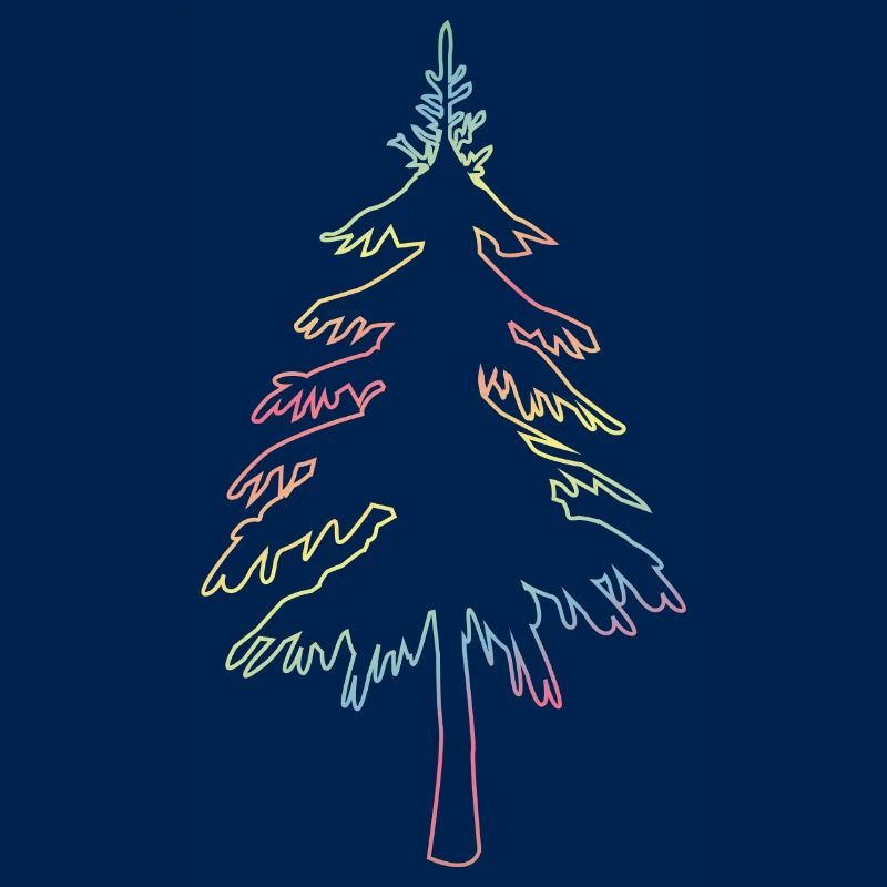 Christbaum, Tannenbaum oder Weihnachtsbaum Umriss