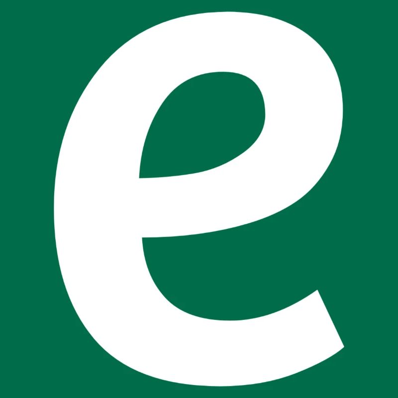 Buchstabe e "e" weiß
