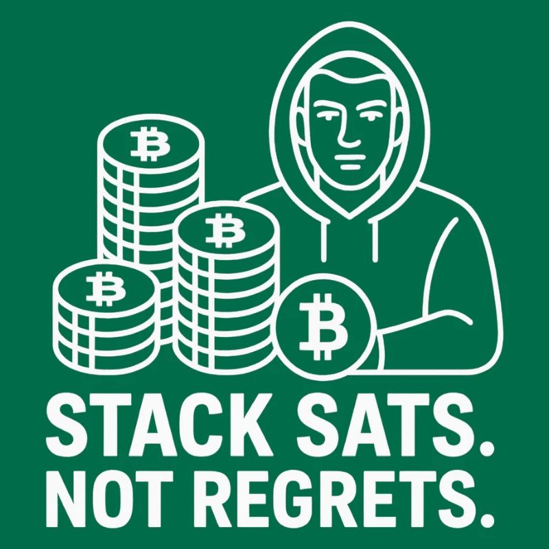 Conception de sweat à capuche Bitcoin – Stack Sats. Pas de regrets.