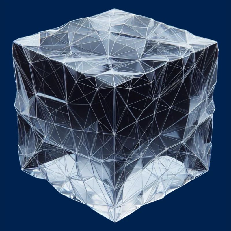 Glaçons de style polygonal