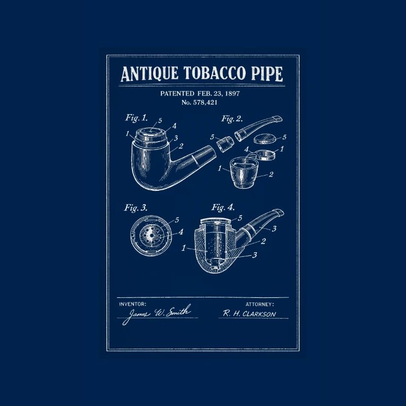 Plan de pipe à tabac ancienne