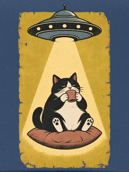 Katzenpause im UFO Strahl