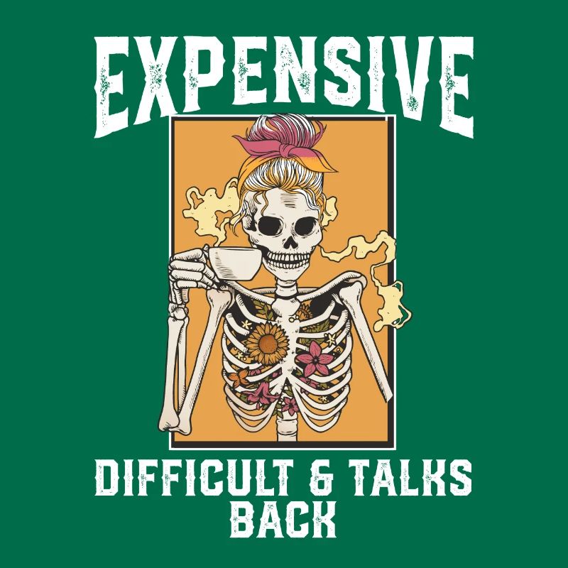 ex Skeleton Drinking Coffee Expensive Difficult An