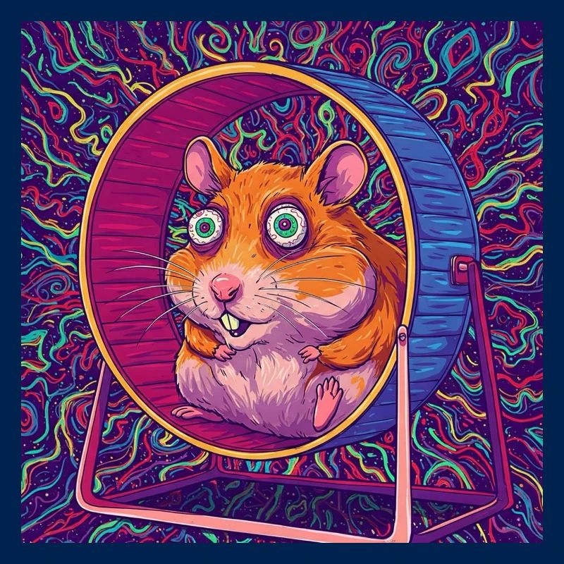 Drôle de hamster dans la roue du hamster - Comic Vibes