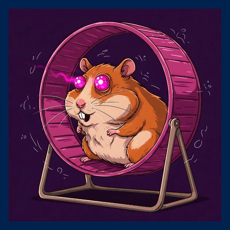 Drôle de hamster dans la roue du hamster - Comic Vibes