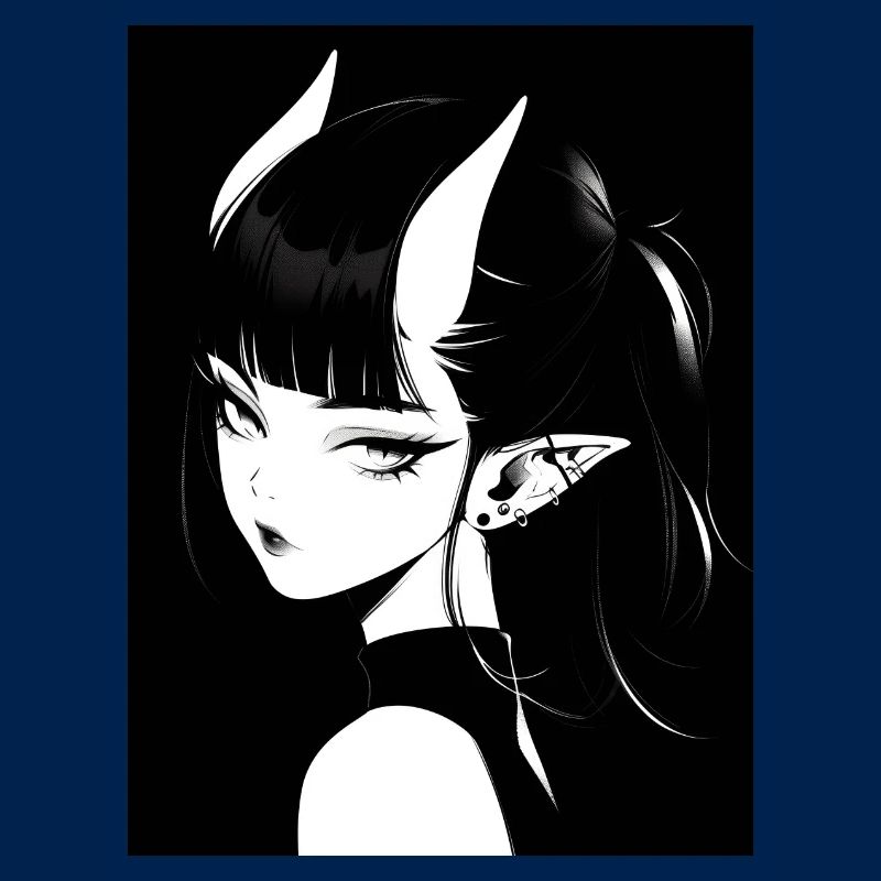 Anime, Mädchen, Geschenk, demon