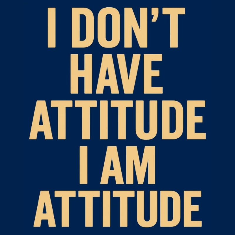 I Don't Have Attitude I Am Attitude