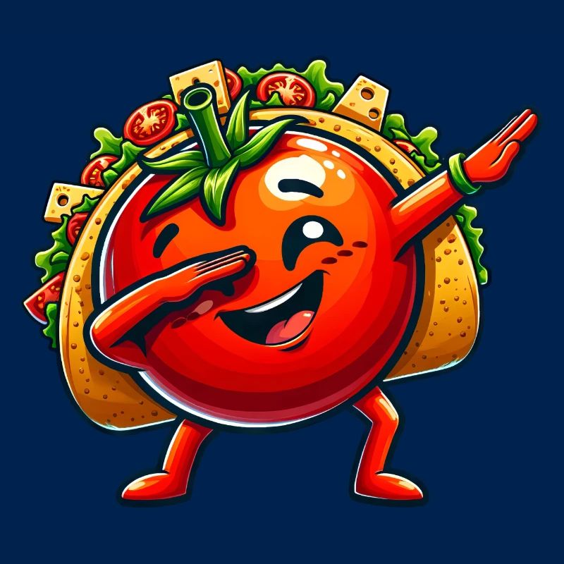 Taco mit Tomate Dabbing Comic