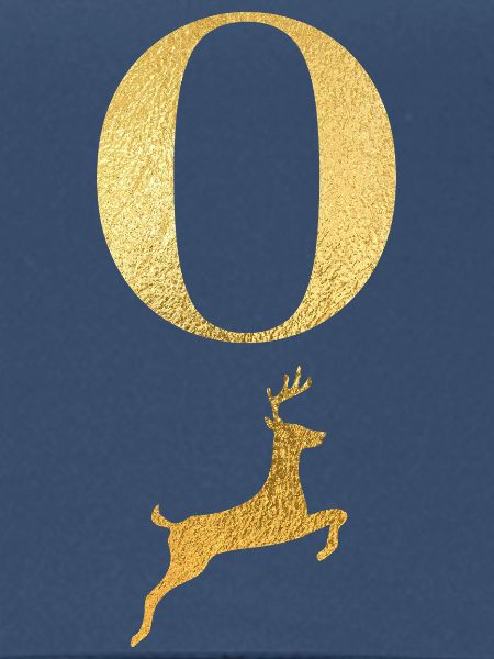 Buchstabe o goldener Hirsch - Geschenkidee