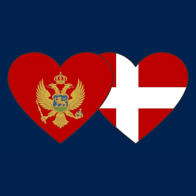 Monténégro Danemark drapeau