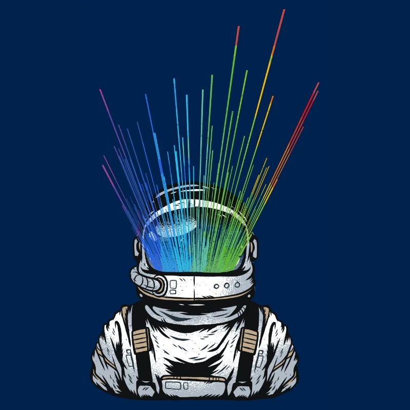 Space Light Astronaut - Regenbogen Strahlen