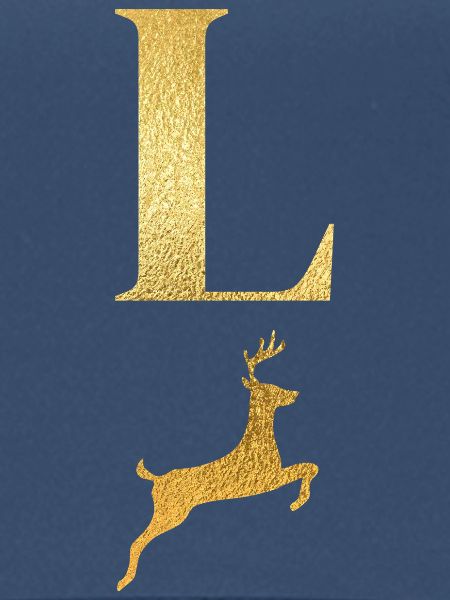 Buchstabe l Goldener Hirsch - Geschenkidee