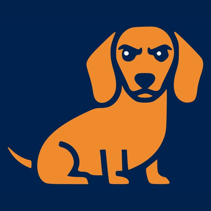 Dackel Hund Flat Design