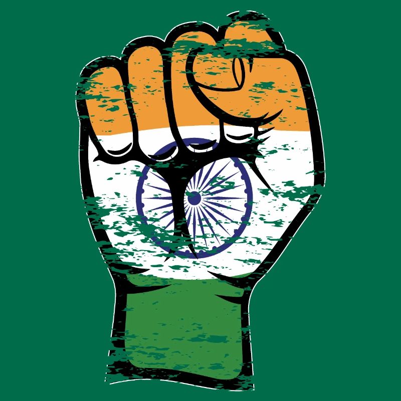Drapeau de l’Inde Poing Main Symbole utilisé