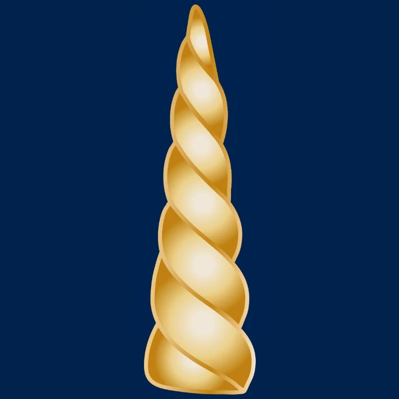 Corne spirale dorée – Objet de design magique