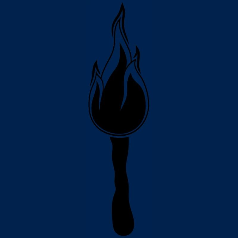 black night walk torch light bright fire fla