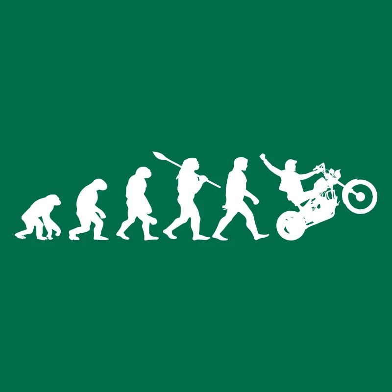 Motorcycle Biker Evolution Motorcyclists