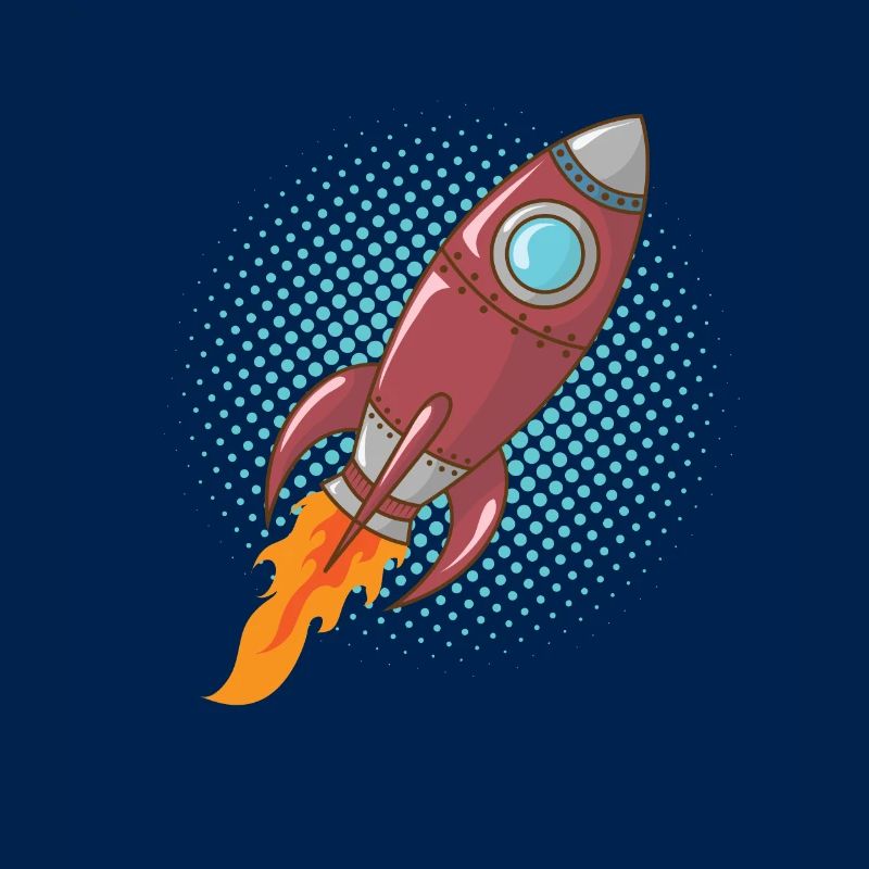 Comic Rocket Spaceship Spacecraft Missile